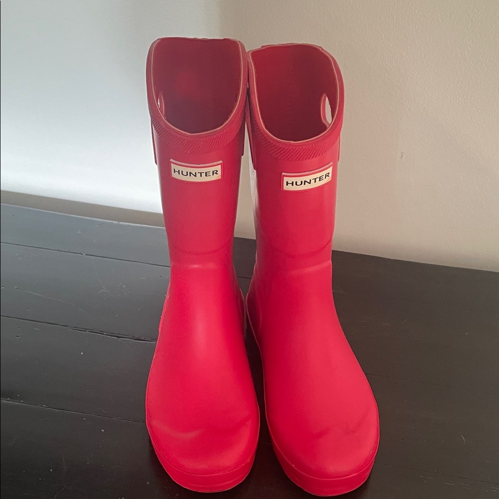 Hunter Kids Red Boots